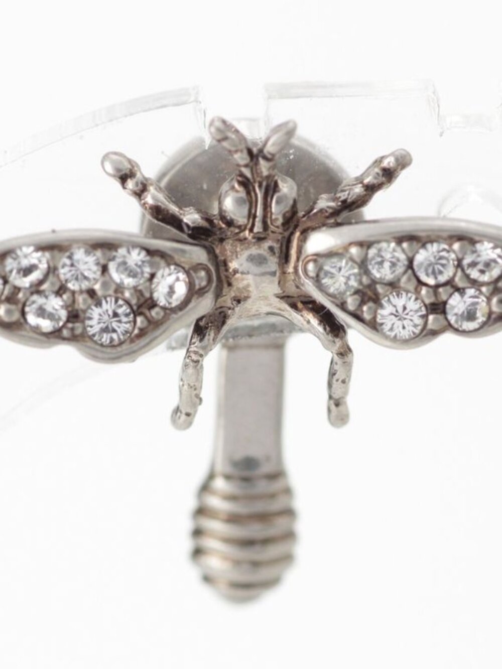Dior J'adior Rhinestone Earrings Silver - Picture 5 of 8